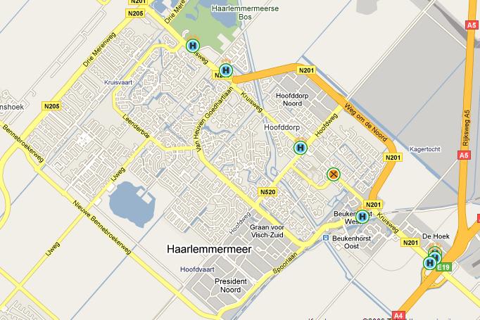 Kaart Hoofddorp
