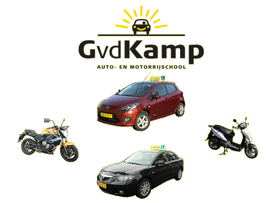 Auto- motorrijschool G. van de Kamp biedt zowel auto-, motor- en bromfietslessen.